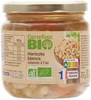 Haricots blancs cuisinés à l'ail.