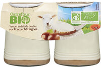 Yaourt au lait de brebis sur lit aux châtaignes