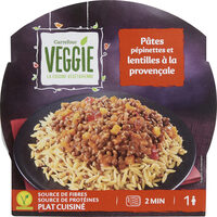 Pâtes Pépinettes, Lentilles à la provençale