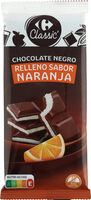 Chocolate negro relleno sabor naranja