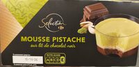 MOUSSE PISTACHE sur lit de chocolat noir