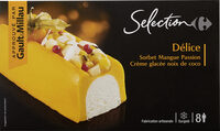 Délice Sorbet Mangue Passion Crème glacée noix de coco