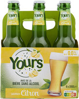 Bière yours saveur citron