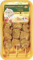 Brochettes de dinde marinées au curry