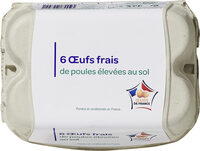 6 Œufs FRAIS DE POULES ÉLEVÉE AU SOL