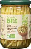Duo de Haricots verts et Haricot beurre extra-fins biologique