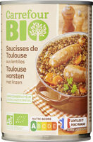 Saucisses de Toulouse aux lentilles