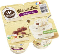 Riz au lait rhum raisin