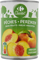 Pêches demi-fruits