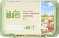 Œufs de poules élevées en plein air Conformément au mode de production biologique