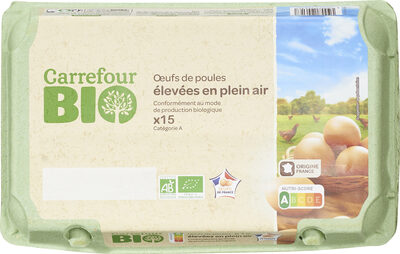 Œufs de poules élevées en plein air Conformément au mode de production biologique