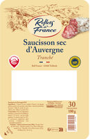 Saucisson sec d'Auvergne tranché