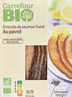 Eminces de saumon fume au pavot