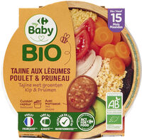 Tajine aux legumes, poulet et pruneau