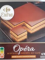 Opéra Biscuits imbibés au café mousse au café et ganache au chocolat