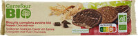 Biscuits complets avoine blé Nappés Chocolat Noir