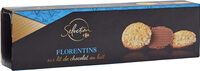 Florentins sur lit de chocolat au lait