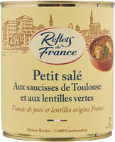 Petit salé À la saucisse de Toulouse et aux lentilles vertes