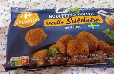BOULETTES CUITES Recette Suédoise Bœuf / Porc