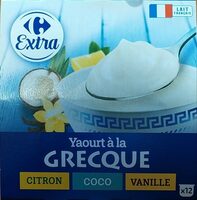 Yaourt à la Grecque citron coco vanille