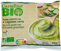 Purée cuisinée de 4 légumes verts