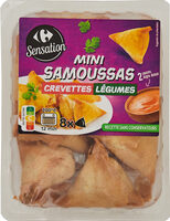 Mini samoussas crevettes légumes