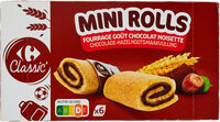 Mini rolls fourrage gout chocolat noisette