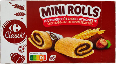 Mini rolls fourrage gout chocolat noisette