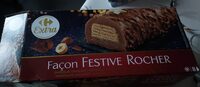 Bûche carrefour façon festive rocher