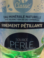 Eau minerale naturelle finement perillante soirce perle