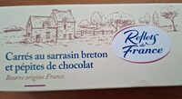 Carrés au sarrasin breton et pépites de chocolat