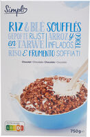 Riz et blé soufflés Chocolat