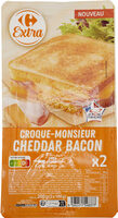 Croque-monsieur cheddar bacon