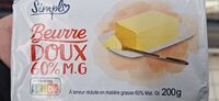 Beurre doux 60% M.G