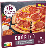 Pizza cuite sur pierre chorizo