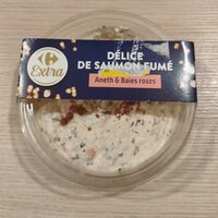 Délice de saumon fumé aneth et baies roses