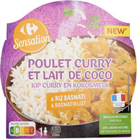 Poulet curry et lait de coco