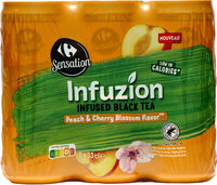 INFUZION INFUSED BLACK TEA Peach and Cherry Blossom flavor ** **SAVEUR PÊCHE et FLEUR DE CERISIER