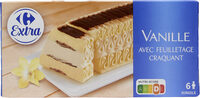 Glace vanille avec feuilletage croquant