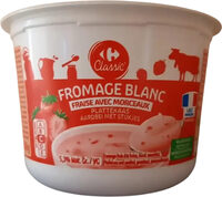 Fromage blanc fraise avec morceaux