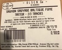 Saumon sauvage baltique fumé