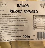 Ravioli ricotta epinard