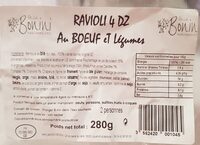 Raviolis au bœuf et légumes 4 douzaines