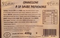 Cannelloni a la daube provencale