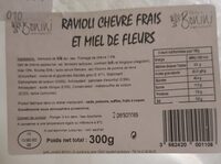 Raviolis chèvre frais et miel de fleurs