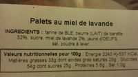 Palets au miel de lavande