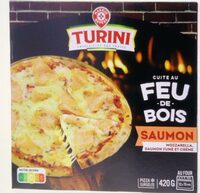 Pizza saumon cuite au feu de bois