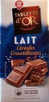 Tablette d’Or Lait Céréales croustillantes