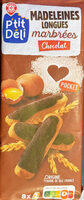 Madeleines longues marbrées chocolat