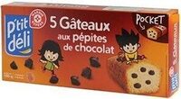 5 mini gateaux pépites de chocolat